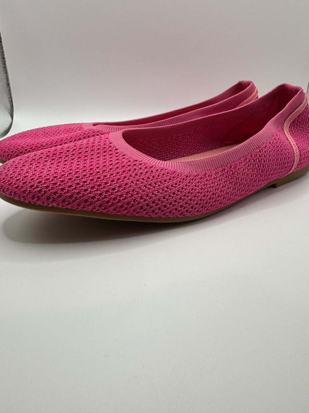 Poppies with Purpose The Signature Pink Shoe Knitted Ballet Flats 11 - Picture 3 of 11